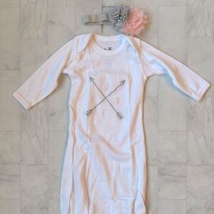Love Bug Baby Girl’s Infant Gown and Flower Headband